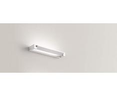 PERENZ Lampada a muro LED 12W 900Lm 3000K in Metallo Bianco con Diffusore Acrilico satinato Misure lxHxP 40x4x9 cm Barra frontale inclinabile a 300°