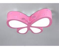 Malovecf - Lampada da soffitto per la cameretta dei bambini, luce a LED, lampadario a forma di farfalla, illuminazione degli ambienti ottimale, 50 x 40 x 10 cm, 24 W, luce bianca