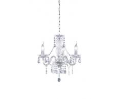 Reality Leuchten Lampadario Classico Trasparente In Vetro Acrilico 3 Luci Ø 40 Cm H 44,5 Cm