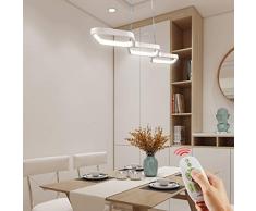 Anten 30W Lampada Lampadario, Dimmerabile Lampada a Sospensione LED, Lampadario a Sospensione, con Telecomando, Solo per Sala da Pranzo