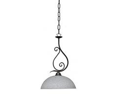 COD.26111_C3 – Valastro Illuminazione Sospensione Lampadario ferro battuto - prodotto in Italia da Valastrolighting