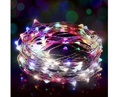 Ariceleo Luci Led USB, 1 Confezione Luci Albero di Natale Filo di Rame Luci Natale Luci Fata per Interno Festival Natale Matrimonio Festa Patio Decorativa con Interfaccia USB (10M, Multi Colore)