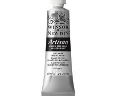 Winsor & Newton Artisan 8840486 - Pittura ad olio miscelabile in acqua, alta concentrazione di pigmenti, buona copertura e resistenza alla luce, tubo da 37 ml, bianco zinco