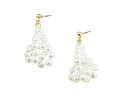 comfortlying Orecchini penzolanti for Le Sue Donne Perla retrò lampadario Geometrico lampadario esagerato Regali di Regali Compleanno (Color : Oro)