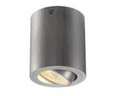SLV, Faretto LED tondo da soffitto, montaggio sopraintonaco, in alluminio spazzolato, A+, 625 lumen, 3000 kelvin