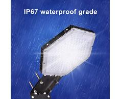 Lampada da viaggio, lampione 100W, Viugreum IP65 Impermeabile Lampione stradale a LED per illuminazione di giardini, illuminazione stradale esterna, campo da basket, parcheggio esterno