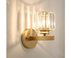 Mengjay Lussuose lampade da Parete a LED in Cristallo Applique da Parete Decorazione per la casa Lampada da Parete a Sospensione in Cristallo Modern Metal E27 Illuminazione da Parete