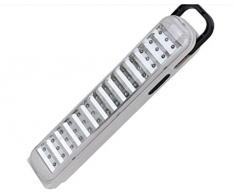 LEOFLA Luce Di Emergenza Torcia Portatile Lampada Ricaricabile Bianca 42 Led + Cavo