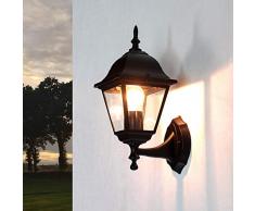 Lanterna rustica da esterno Tirol antica stile retrò nera impermeabile IP44 E27 ideale per: cortile luce illuminazione ingresso giardino