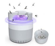 Uccidi Zanzare, Lampada Antizanzare Elettrica, Zanzariera Elettrica con Lampada UV, Trappola per zanzare USB, 180° Luce Insetticida per Uso da Interno ed Esterno, Zanzare, Mosche, Falene, Insetti