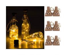 JJ. Accessorio 1 Pezzi 1M 2M Bottiglia di Vino Sughero Filo di Rame Fata Luci 10 LED 20 LED Energia Solare Ghirlanda String Luce Decorazioni di Natale per la Casa