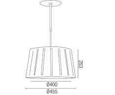 Lampada da soffitto colore bianca Montatura in metallo e legno Monta 1 lampadina E27 a risparmio energetico non inclusa max 20W Lorefar MIX Lampadario a sospensione Ø 455 e Ø 400 mm h 253 mm FARO 29968