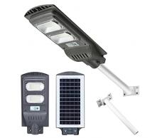 200w Lampione Stradale Solare Led Esterno Con Pannello Solare, Lampioni Solari 6500k Bianco Freddo Con Sensore Di Movimento Per Esterni, Ip65 Faretti A Led Da Esterno