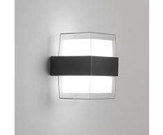 Applique da Esterno Moderna 10W Lampade da Esterno Parete LED Lampada da Muro IP65 Impermeabile Lampada da Parete Interno 6000k Luce Freddo Su e Giù Doppia Luce