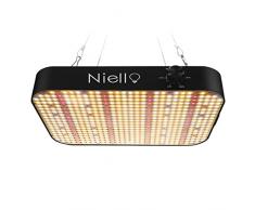 Lampada per piante a LED Niello, 600w con 588 LED coltivano la luce per piante da interno, luce per piante a spettro completo con funzione ghirlanda dimmerabile per VEG, fiori
