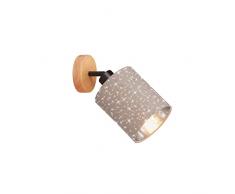 BRILONER – Faretto da parete o soffitto orientabile, decorazione a stelle, plafoniera in tortora, lampada da soffitto per ingresso, 1 x E27, max. 25 Watt, base: 100 x 25 mm (DxH)