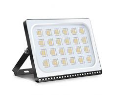 Viugreum Faretto a LED da 150W, IP67 Resistente allacqua Faro LED Esterno, Bianco caldo 3200K, 12000LM, Faretti LED Esterno Ideali per Giardino, Parco, Garage e Piazzale