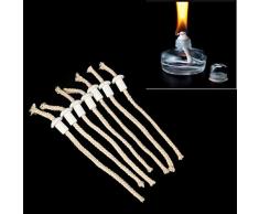 7pcs Supporti in Ceramica per Tiki Torcia Bottiglia di Vino Lampada Olio W/Cotone Kerosene Stoppini Bottiglia di Vino Olio Candela Lampada Fibra di Vetro Resistente al Calore Kerosene