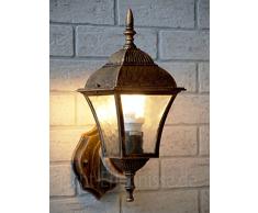 Lampada da parete classico/Lampada per esterni/Lanterna per Giardino/Oro Antico / IP43 / 2/1/872