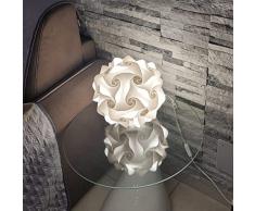 Lampada comodino Sfera bianca moderna di design camera da letto Abat jour FIOCCO 25 cm MONTATA Paralume comò tavolino tavolo Illuminazione moderna lampadina led