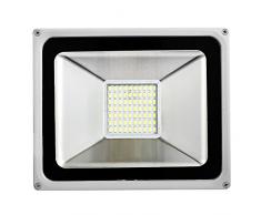 50W LED di inondazione, Spotlight esterno, bianco diurno (6000-6500K), impermeabile, AC 200-240V, Super Bright, luminoso eccellente, 5000LM,CE, ROHS Certificazione