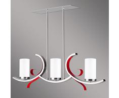 Mirami 3B lampadario lampada a sospensione, moderna Art Déco Lampada Design lampada a sospensione classico rosso