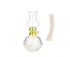amanigo Lampada a Olio Lanterna in Vetro Kerosene-Lampade Classiche per uragani per Uso Interno(7 in)