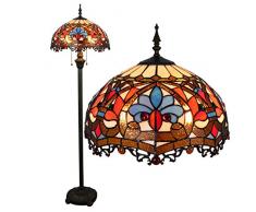 16 pollici Continental Tiffany Illuminazione Soggiorno Scale da letto Sala da pranzo Bar pastorale creativo di personalità di modo decorativo lampada da terra