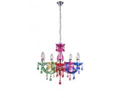 Globo 63118Â -Â 5Â Cuimbra II lampadario, acrilico, arcobaleno