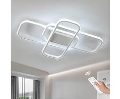 Plafoniera LED Soffitto, Lampada da Soffitto LED Dimmerabile con Telecomando 3000K~6500K, 45W Plafoniera LED Moderna Rettangolare in Alluminio per Soggiorno, Sala de Pranzo, Camera da Letto, Ufficio