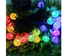 Uping Stringa di Luci, Catena Luminosa, Colorato, Luminaria Solare, 30 Lampadine, 6,5 Metri, Impermeabile, Decorativa da Interni e Esterni, Anche per Festa, Giardino, Natale, Halloween, Matrimonio