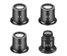 Lente D'ingrandimento Per Orologiaio - Set 4 Lenti (5x-20x) Con Supporto - Per Gioielli E Modellismo - Foto 6