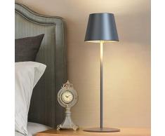 Lampada da Tavolo Ricaricabile LED Luce da Tavolo Esterno Senza Fili Touch Sense Dimmerabile 8 Colori Impermeabile IP54 Cordless per Interni ed Esterni, Ristorante, Camera da Letto, Soggiorno, Casa