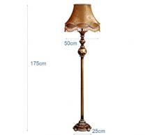 Home mall- Lampada da Terra in Resina Europea | Lampada Piantana Americano Retrò in Stile Country | per Sala Studio Camera da Letto Soggiorno 50X175CM