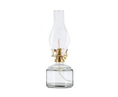 Moddeny Lampada Cherosene 12,99 * 4,72 Pollici Lanterna Americana Vintage Lampada Olio Lanterna Olio Trasparente retrò Lampada Olio Cavalli Regolabile in Metallo Vetro Illuminazione Atmosfera Luce