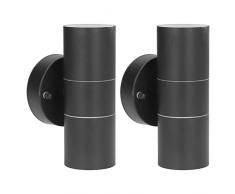 Tomantery Lampade da Parete per Esterni Impermeabili, Applique da Parete Rimovibili 220‑240V a Risparmio energetico per camere da Letto per Cortili(Nero)