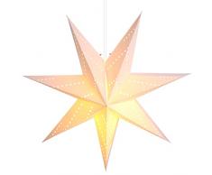 VORCOOL Lanterna Stella di Carta Bianca: Paralume Pentagramma Stella di Carta LED Copertura Lanterna Stella di Carta Decorativa per Matrimonio Compleanno Festa di Natale Decorazioni