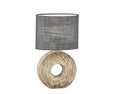 Fischer & Honsel - Lampada da tavolo in ceramica, altezza 38 cm, colore: Grigio