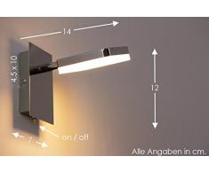LED Lampada da parete APPLIQUE NEW Metallo Cromato DESIGN