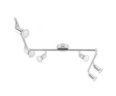 Lightcraft Välbe Lampadario a Faretti LED 6x3W 250lm Girevole Cromato