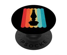 Lampada Olio Silhouette Retro Vintage Lines Anni 70 Anni 80 Distressed PopSockets PopGrip Intercambiabile