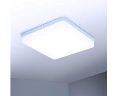 Yafido Plafoniere da Soffitto 36W 3240lm Bianco Freddo LED Lampada Quadrata Sottile Plafoniera per Cucina, Cantina, Garage, Balcone, Soggiorno, corridoio