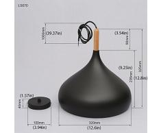Moderna Lampada a Sospensione da Soffitto Modello Moderna Industriale Plafoniera in Metallo Lampadari a Sospensione Colore Nero