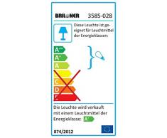 Briloner Leuchten 3585Â âÂ 028Â A +, plafoniera LED/lampada da soffitto faretto, soggiorno lampada, Spot, GU10, 3Â W, 250Â lm, rettangolare, metallo, cromo, 24Â x 12Â x 9Â cm