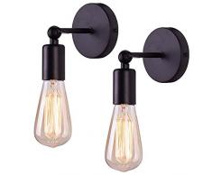 2 pezzi E27 Vintage Industriale Dellannata Regolabile Finito in ottone Testa Ombra Retro Applique da Parete Lampadario a Sospensione Sconce Lampada da Parete