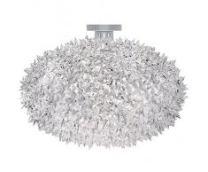 Kartell Bloom C1 Lampada A Soffitto, Confezione da 1 Pezzo, Cristallo, plastica