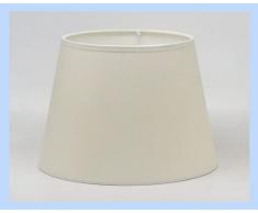 Prime paralume coprilampada tronco cono tessuto avorio e PVC - produzione propria - made in Italy (cm 35)