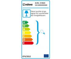 Naeve 210623 - Lampada a stelo a forma di tulipano, in plastica, altezza: 162 cm, diametro: 30 cm, in metallo, colore: Bianco