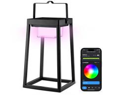 Brendz Yuma lanterne solari da esterno - Lanterna LED RGB con 16 milioni di colori, Alimentata a Energia Solare, Ricaricabile tramite USB-C, Resistente allAcqua IP44 per la Decorazione del Giardino
