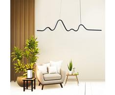 Lampadario a Sospensione LED Moderno Cucina Design a Forma di Onde Soffitto a Sospeso 25W Luce Bianca Decorativa Lampada Interno per Soggiorno Cucina Camera da Letto (Bianco, Luce Fredda 6500K)